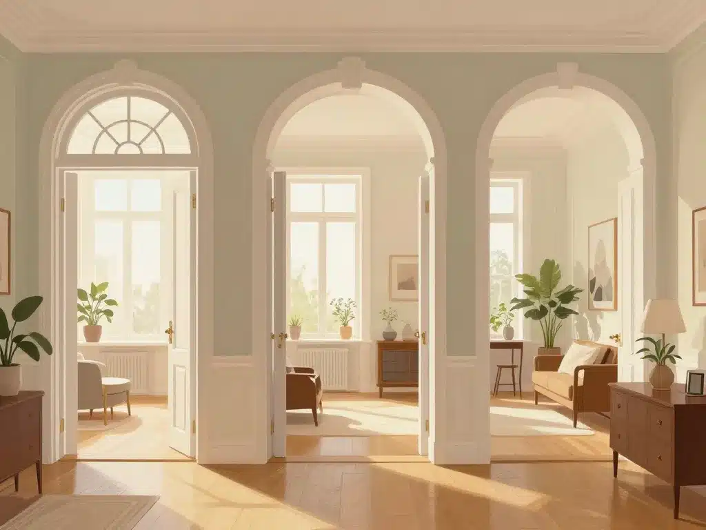 ouvertures décoratives entre pièces en enfilade appartement classique