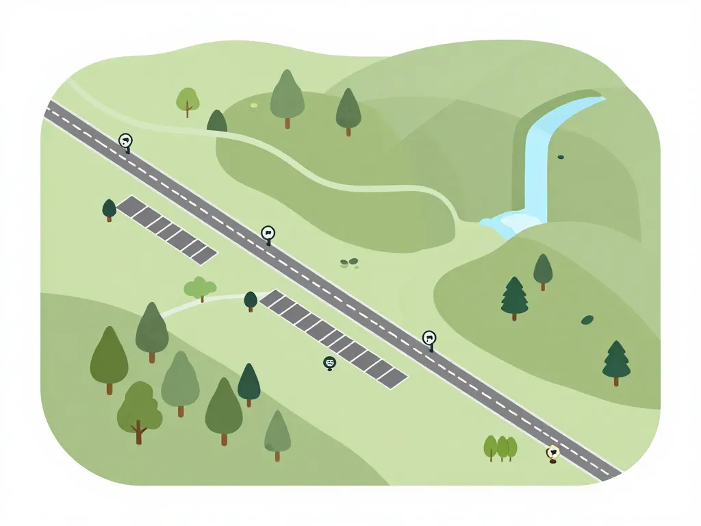 Accès itinéraires parkings cascade du voile de la mariée