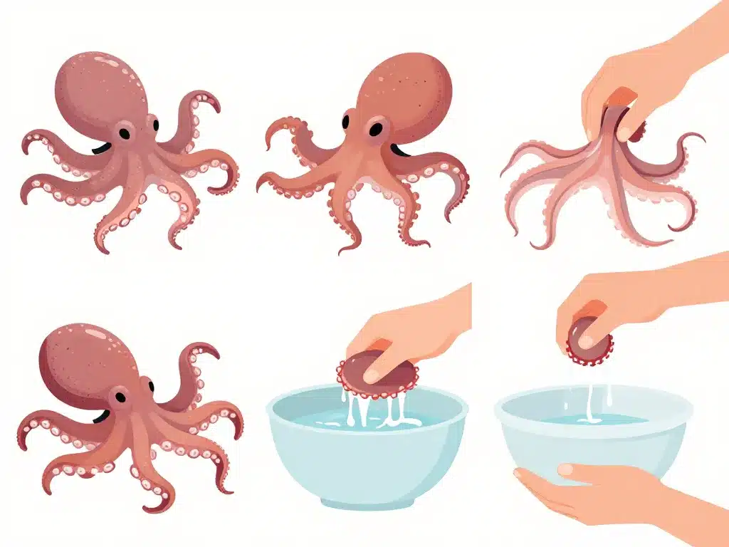 illustration comment tuer un poulpe préparation cuisine