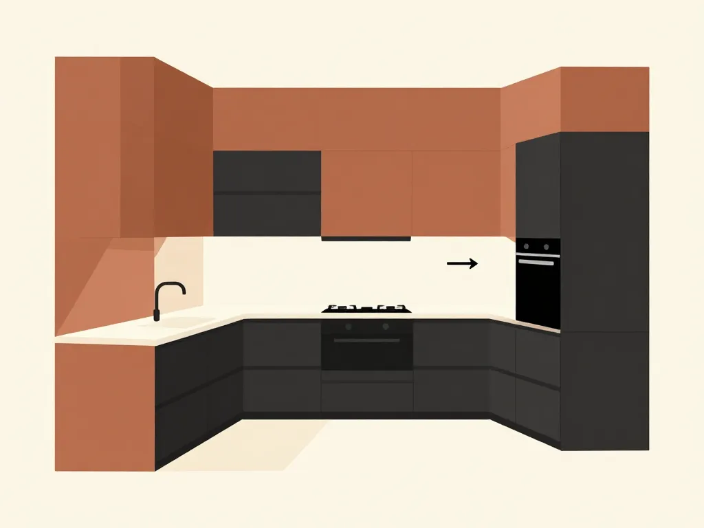 Diagramme concept cuisine terracotta et noir équilibrée
