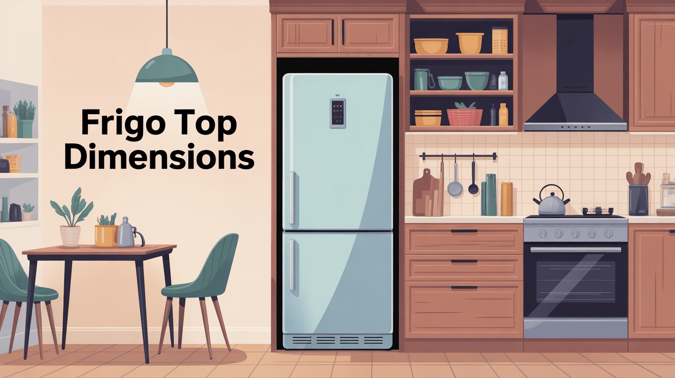 frigo top dimensions illustration optimisée petite cuisine