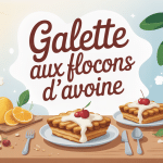 galette aux flocons d avoine sur table healthy avec fruits