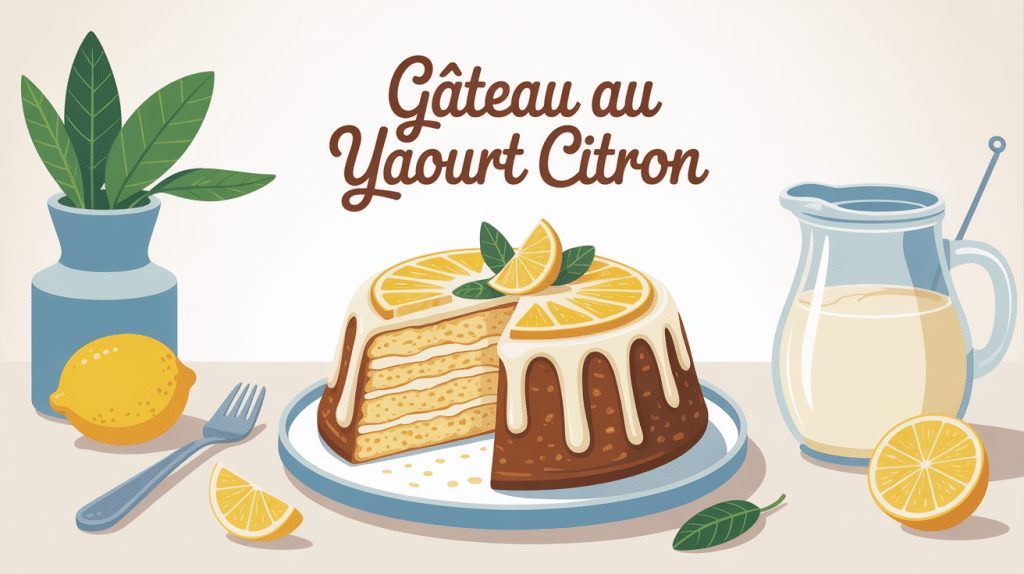 gateau yaourt citron décor familial chaleureux