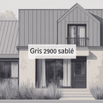 Façade maison moderne avec menuiseries gris 2900 sablé
