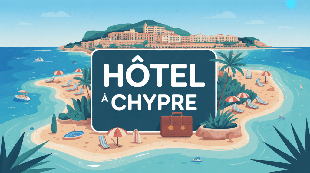 illustration carte hotel chypre villes plages
