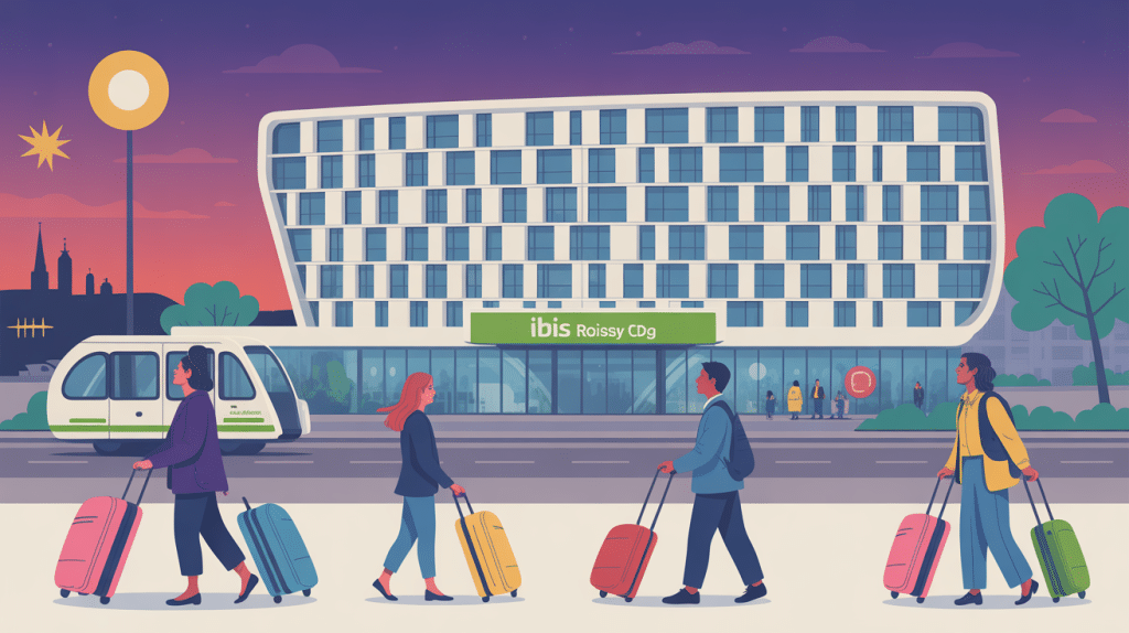Séjour ibis styles roissy cdg façade hôtel et navette