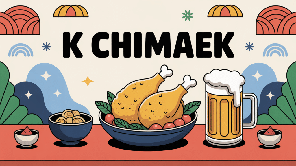 k chimaek poulet frit et bière ambiance coréenne