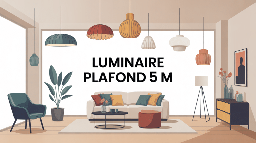 luminaire hauteur sous plafond 5m différents types suspendus