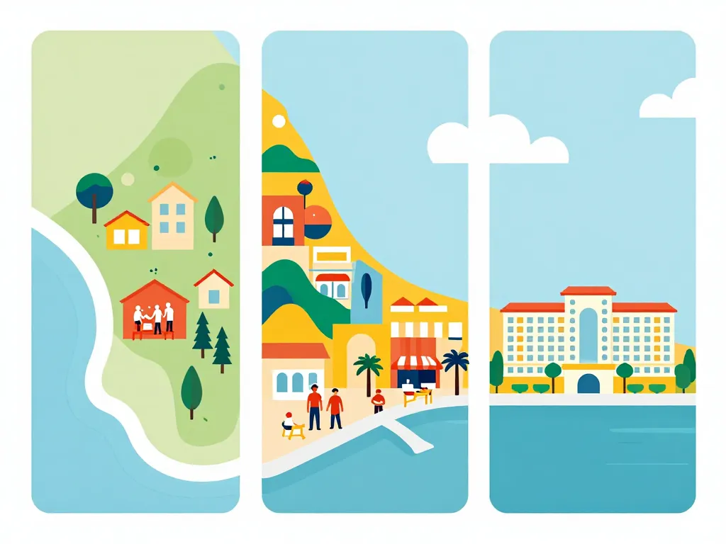 carte stylisée quartiers malta st paul's bay