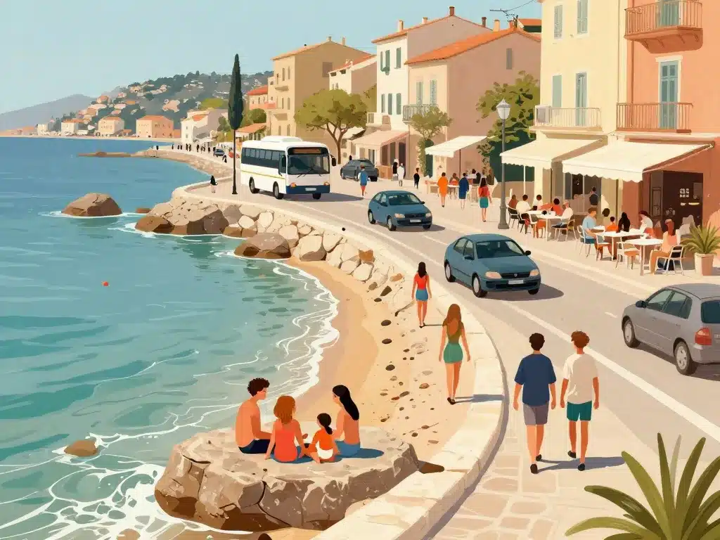 scène vie quotidienne plages transports malta st paul's bay