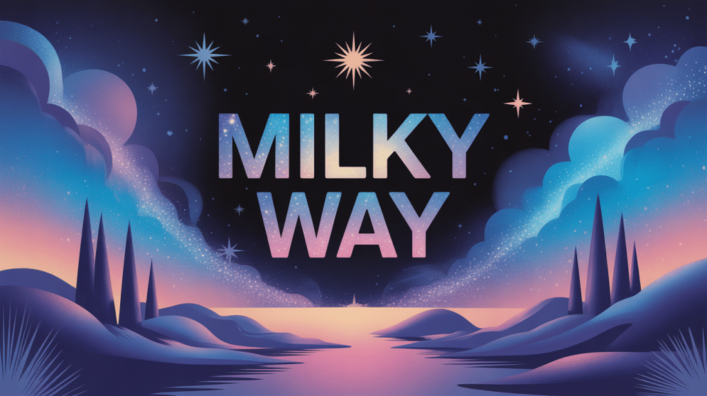 Illustration artistique de la milky way dans un ciel cosmique