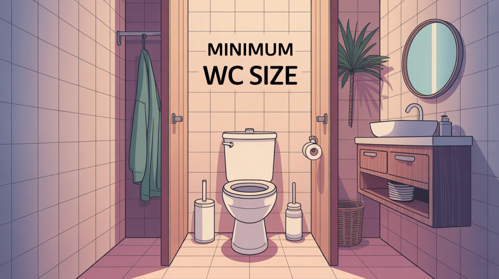 illustration minimum wc size espace optimisé moderne