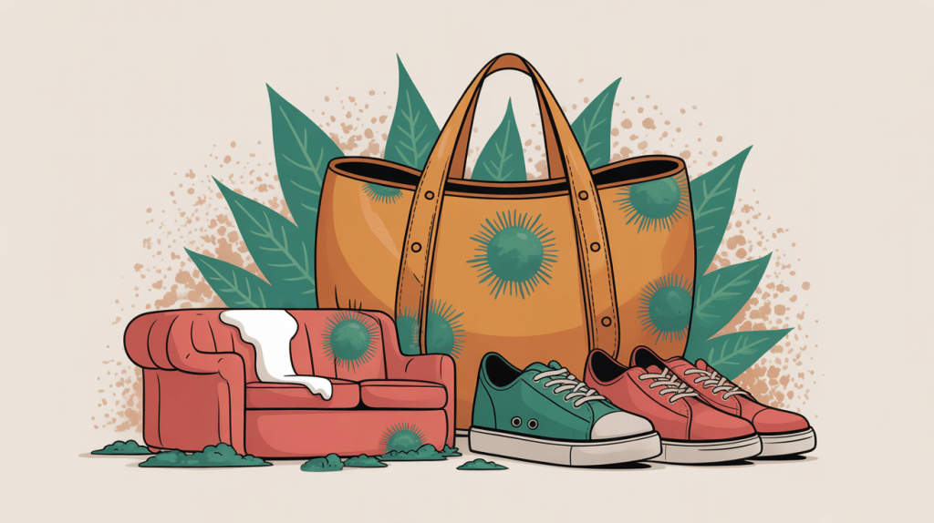 moisissure cuir danger sur sac canapé chaussures
