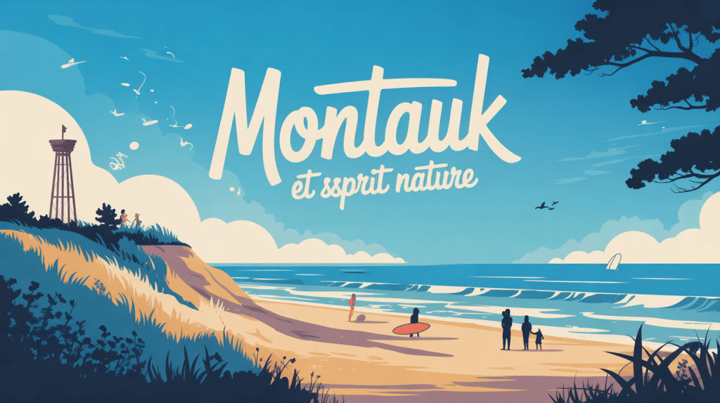 Montauk plage sauvage phare océan