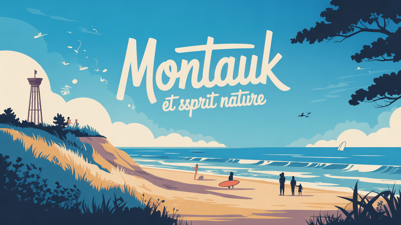 Montauk plage sauvage phare océan