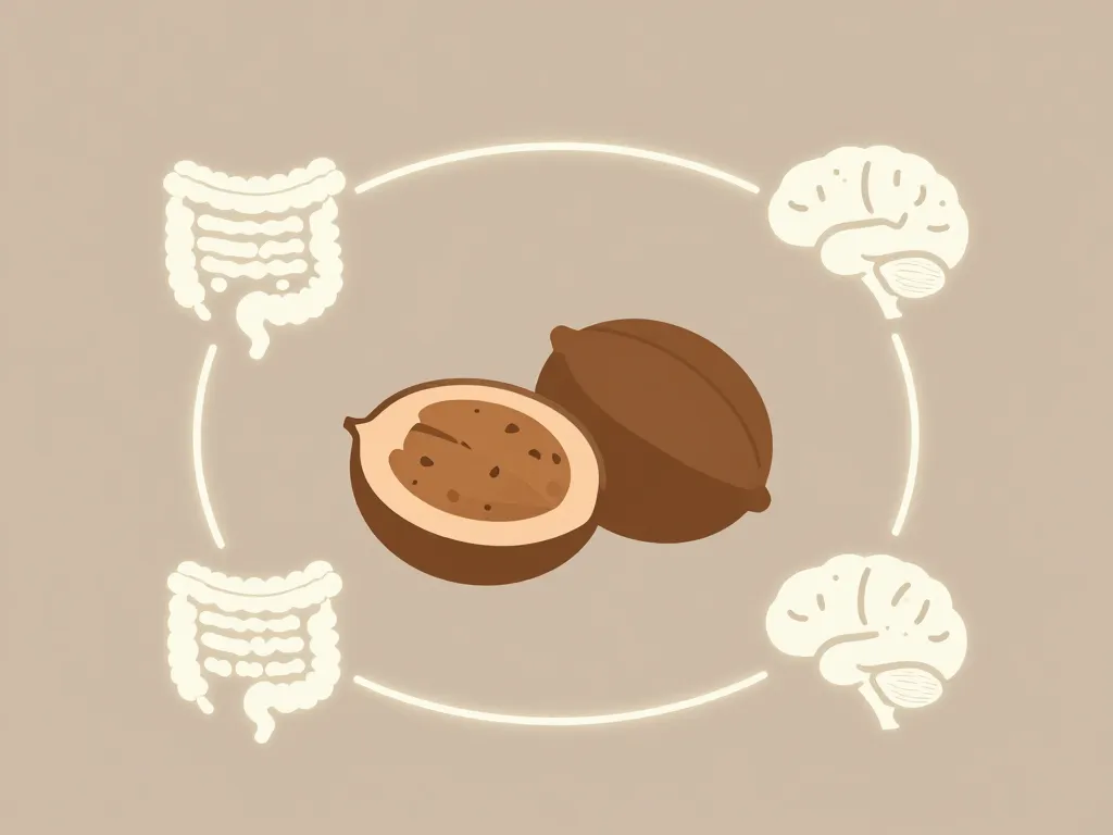 Diagramme nutmeg effets digestion cerveau relaxation
