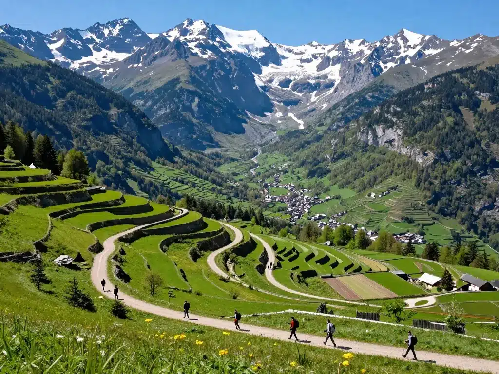 Randonnée paysage montagne pampaneira