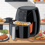 papier cuisson air fryer dans une cuisine moderne