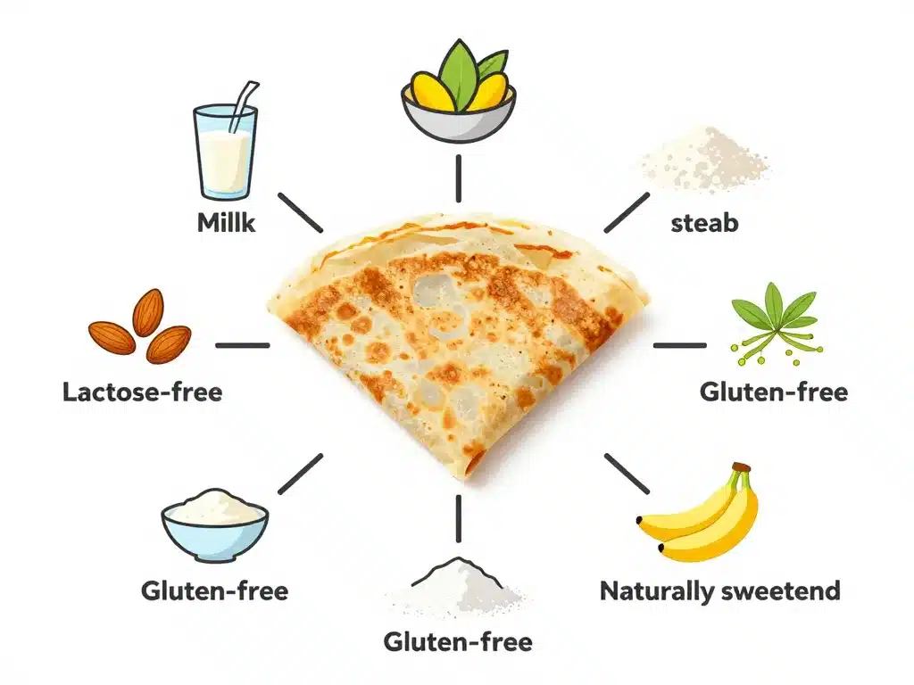 pâte à crêpes sans sucre variantes sans gluten sans lait