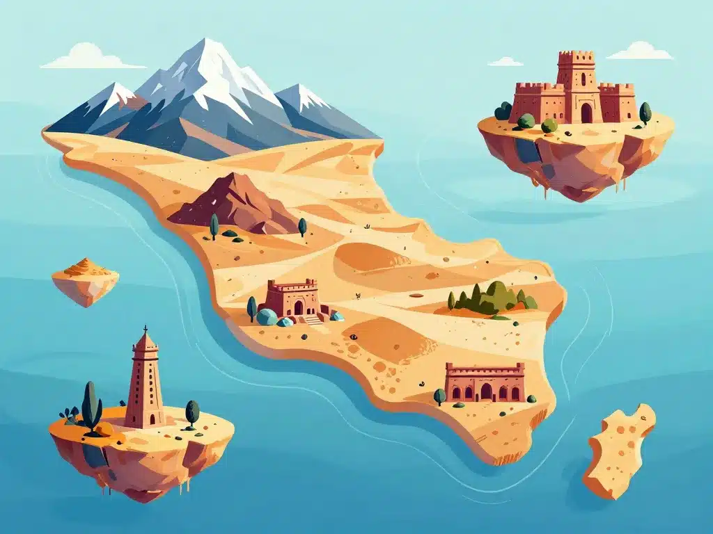 Carte stylisée du Peru South