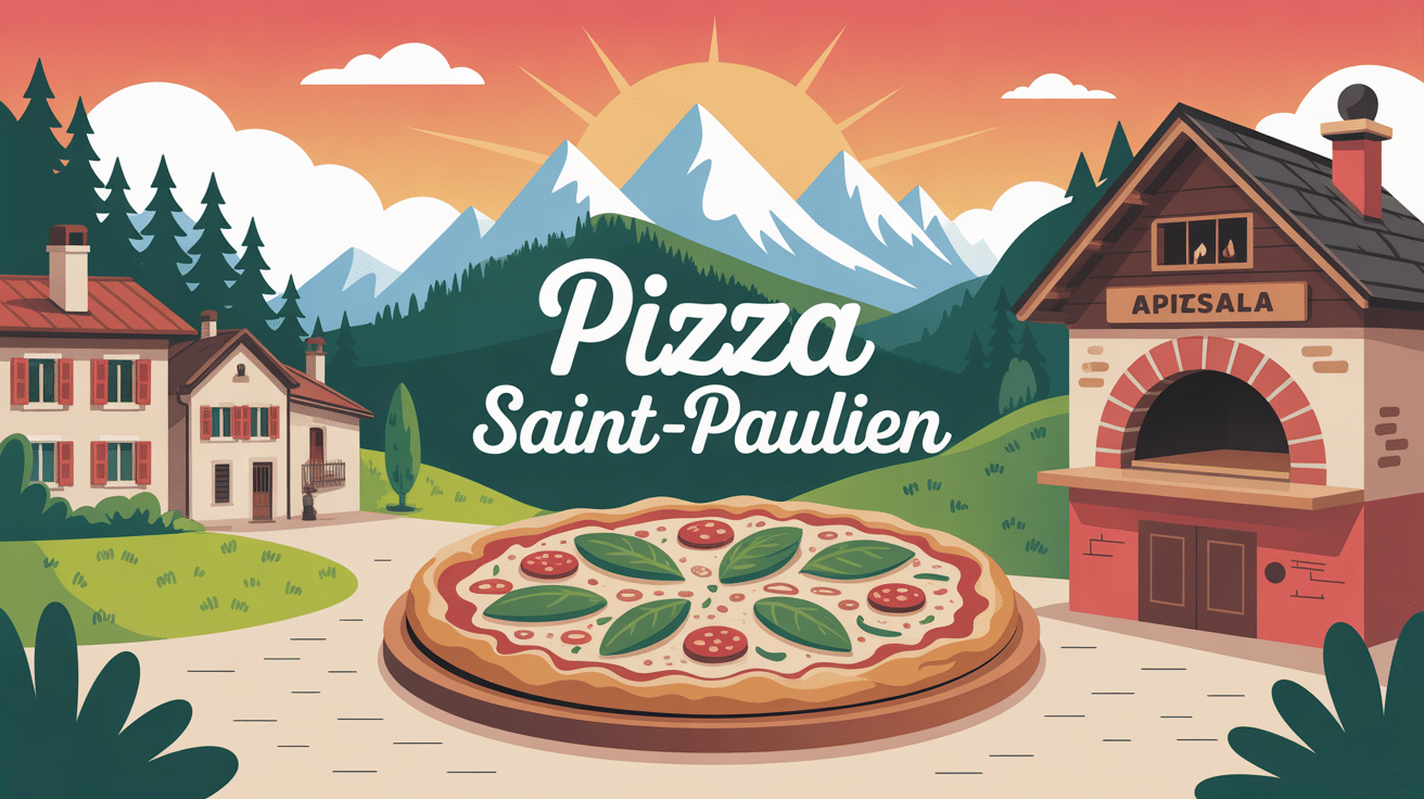 illustration pizza saint paulien village auvergnat convivial