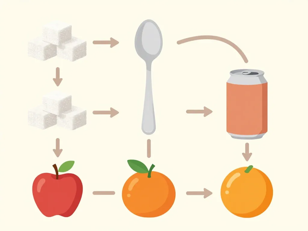 équivalences poids morceau de sucre canette cuillère fruits