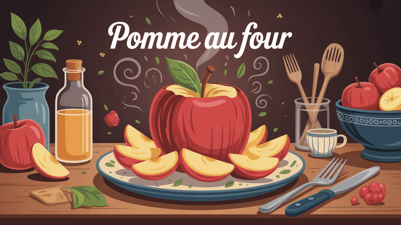 image pomme au four familiale réconfortante