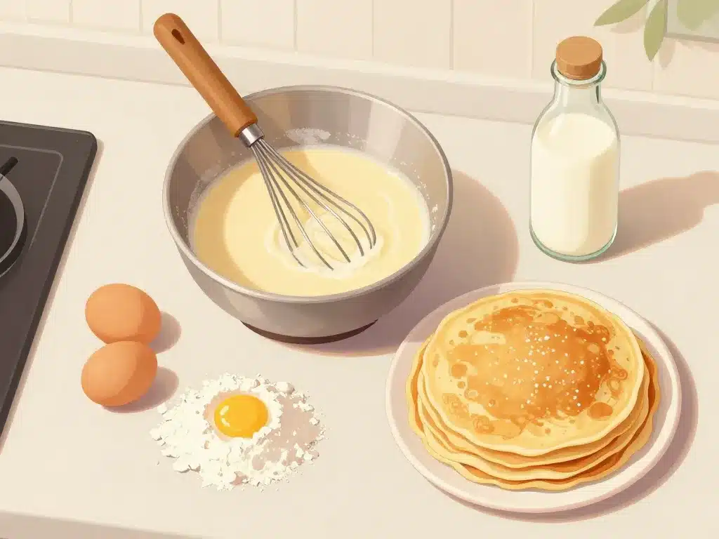 recette pâte à crêpes sans sucre étape par étape
