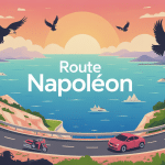 illustration route de napoleon itineraire balise voiture moto