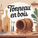 tonneau en bois dans atelier artisanal