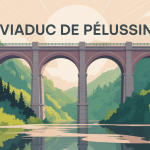 illustration vectorielle viaduc de pelussin parc pilat