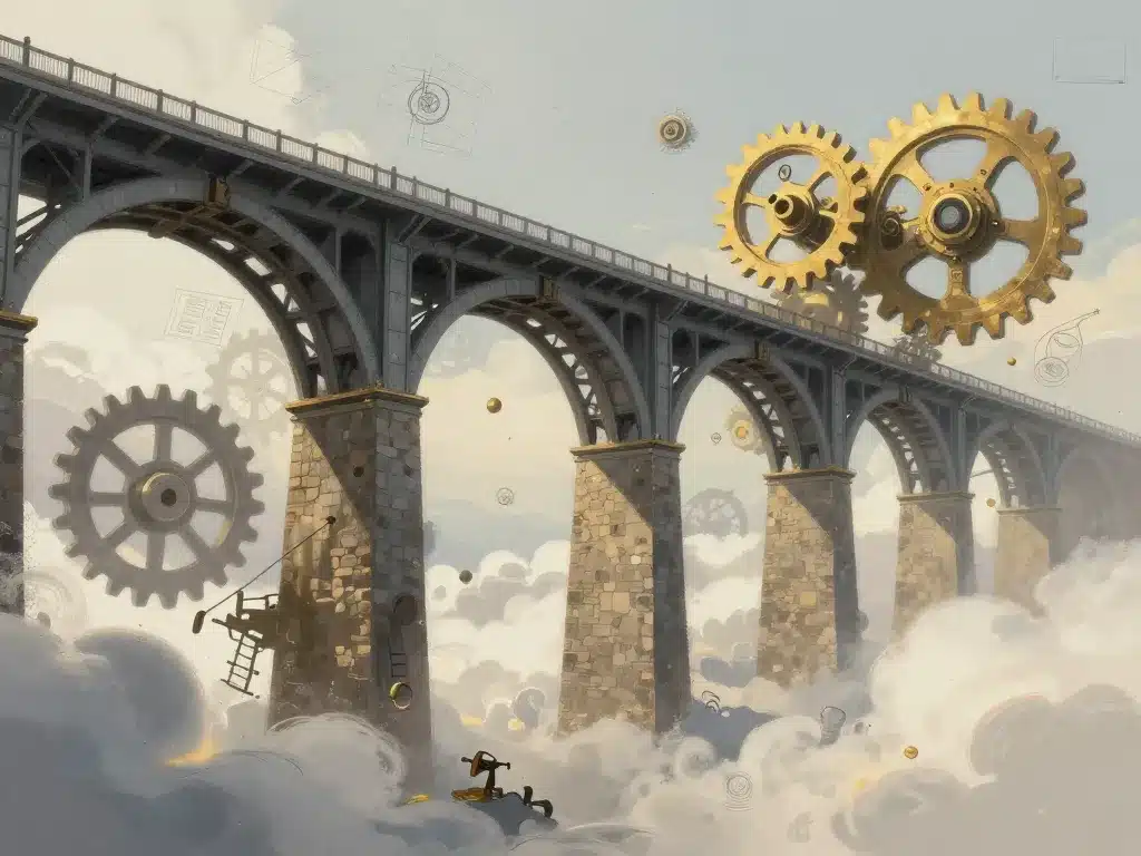 Image conceptualisée du viaduc des Fades et éléments techniques