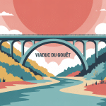 illustration vectorielle viaduc du gouët paysage naturel