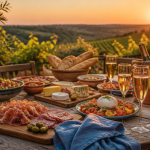 Buffet traiteur dans la Marne en plein air