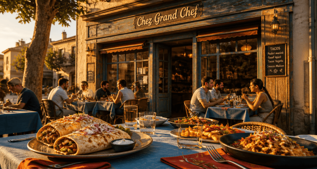 Chez Grand Chef restaurant Saint-Estève terrasse façade