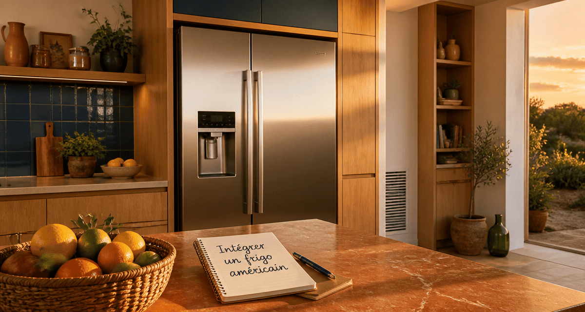 comment intégrer un frigo américain dans une cuisine contemporaine