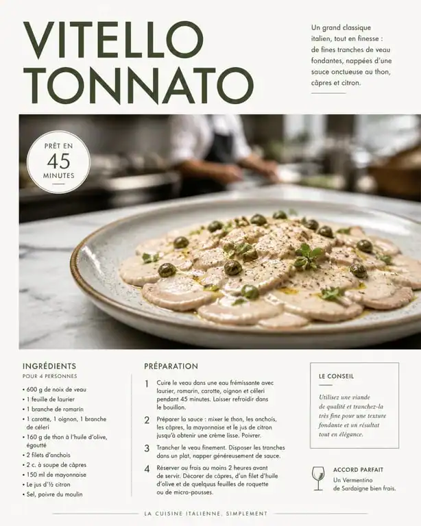 Plat de vitello tonnato au restaurant À Moro à Marseille