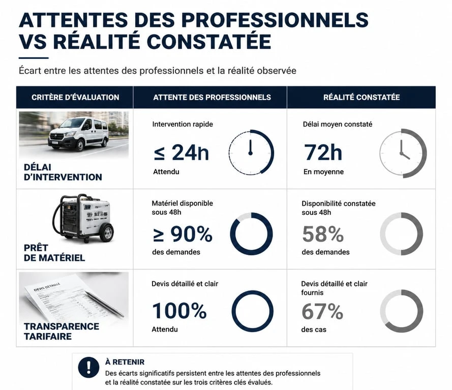Tableau comparatif des services de pesage pour métiers de bouche : attentes vs réalité