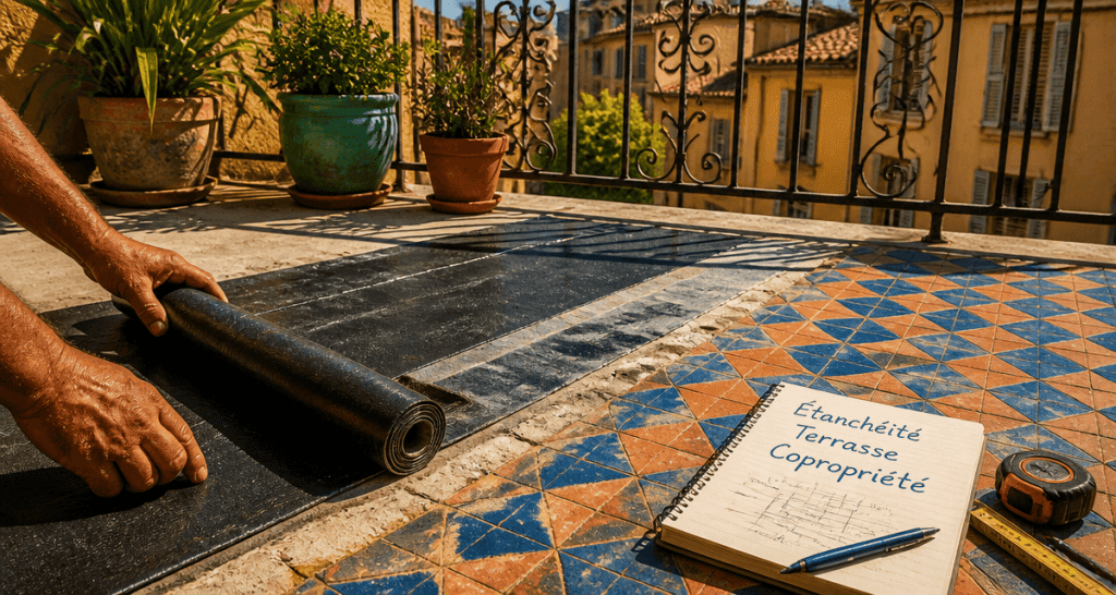 étanchéité terrasse privative copropriété ouvrier membrane