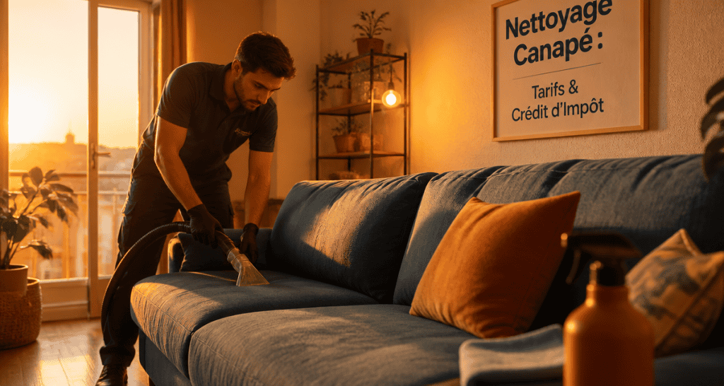 nettoyage canape prix technicien tissu bleu Marseille