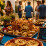 Quel plat pour la fête des voisins, buffet convivial en extérieur avec cake salé et recettes faciles