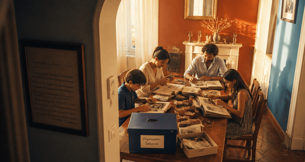 Vider maison après décès famille trie objets