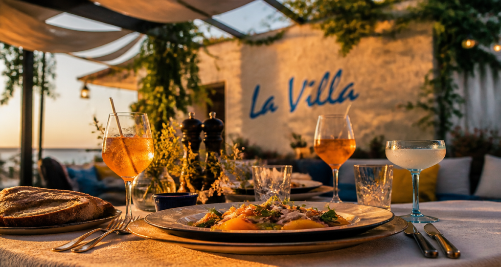 avis sur restaurant la villa table élégante en terrasse