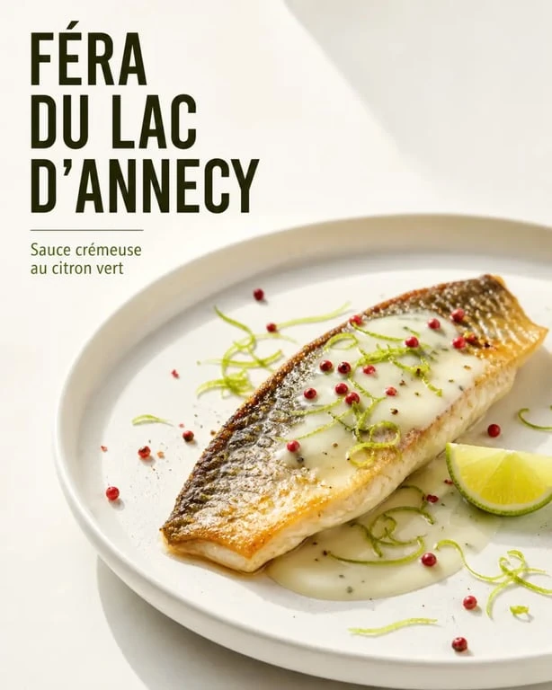 Filet de féra du lac d'Annecy, plat signature d'un traiteur à Annecy