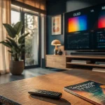 Meilleurs tv 2024 : réglages pour sport, OLED vs Mini-LED dans un salon moderne