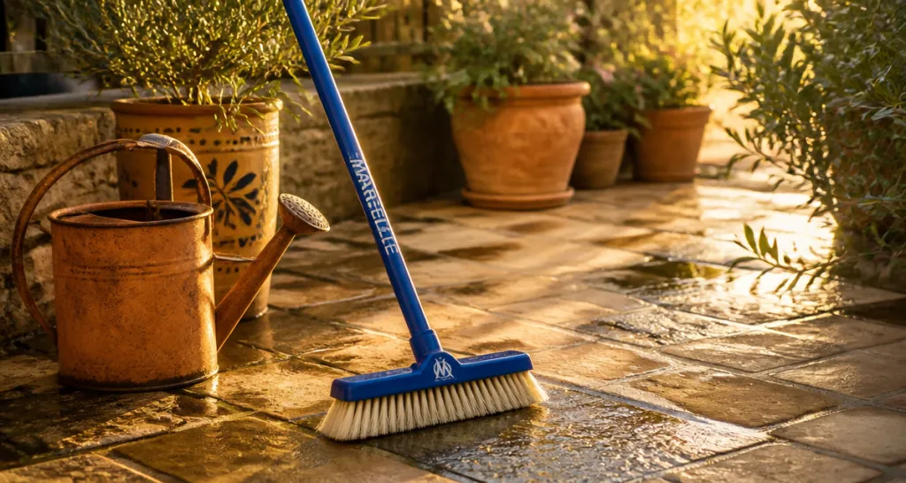 nettoyage dalle terrasse javel balai arrosoir terrasse