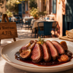 Restaurant le montreau à Montreuil : magret de canard, note 4,7/5