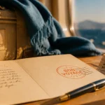 Souhaiter un bon voyage : carte postale et valise sur la Méditerranée