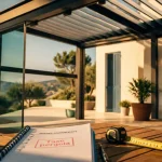 Taxe pergola : pergola bioclimatique sur terrasse