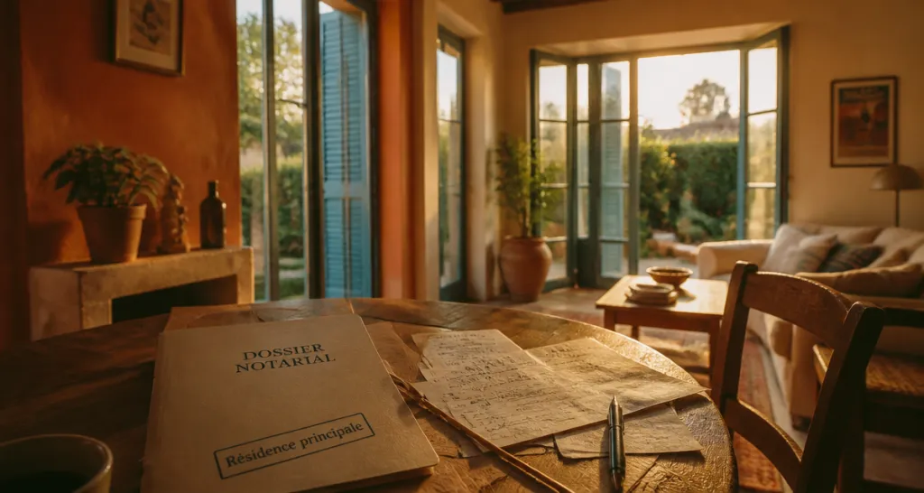 taxe vente residence principale dossier notarial salon mediterraneen